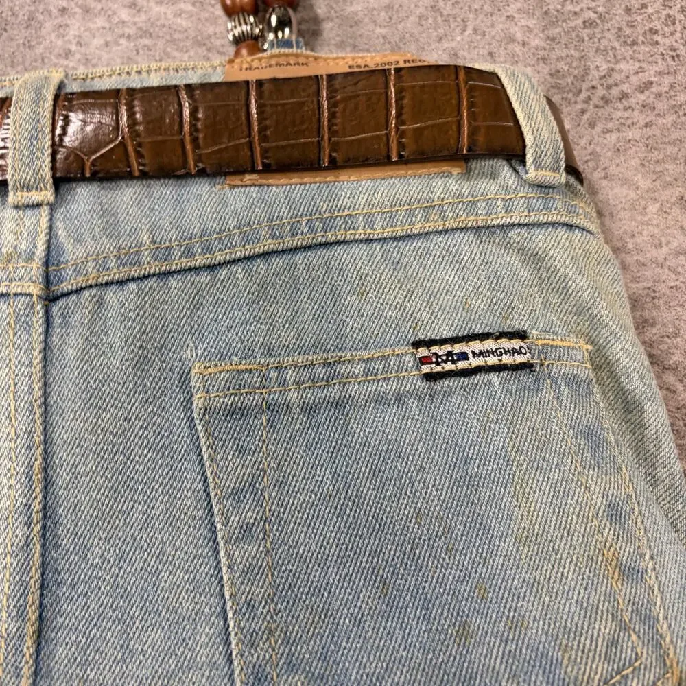 Vintage Denim Western Belt Shoulder Bag